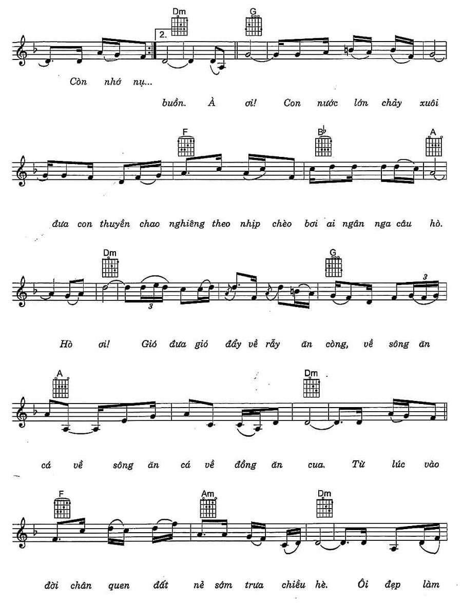 Sheet nhạc Hình Bóng Quê Nhà 2